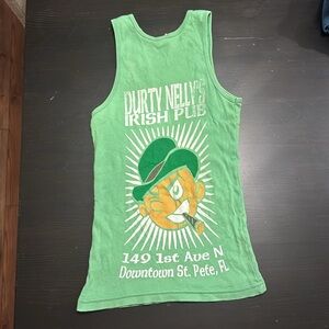 Durty Nelly’s Irish Pub, green tank top size small, St. Pete, FL